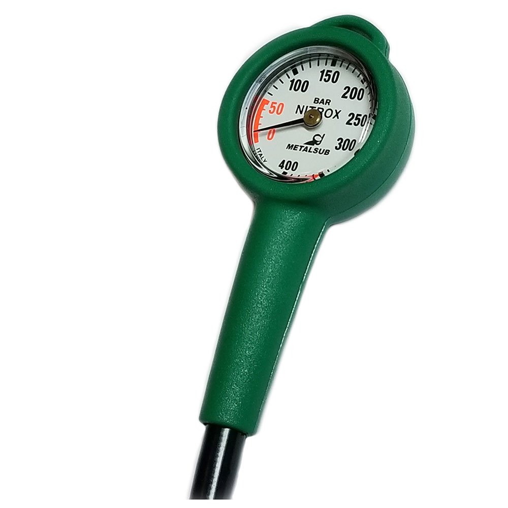 Metalsub Pressure Gauge 400 Bar Nitrox Grün von Metalsub