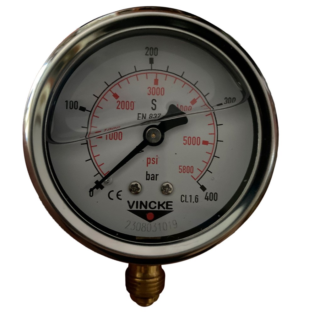 Metalsub Technical Air Pressure Gauge 0-400 Bar 63 Mm Schwarz 63 mm von Metalsub