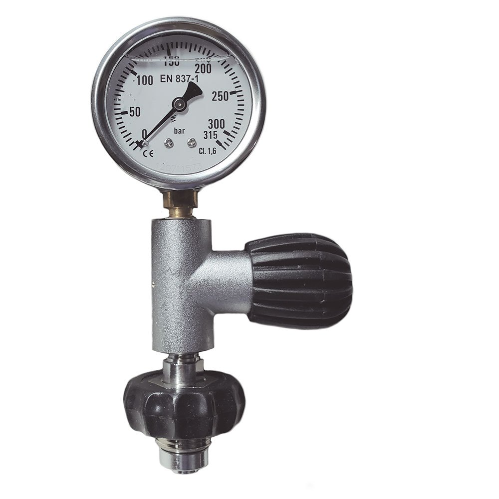 Metalsub Tek Glycerin Din 200/300 Manometer Schwarz,Silber von Metalsub