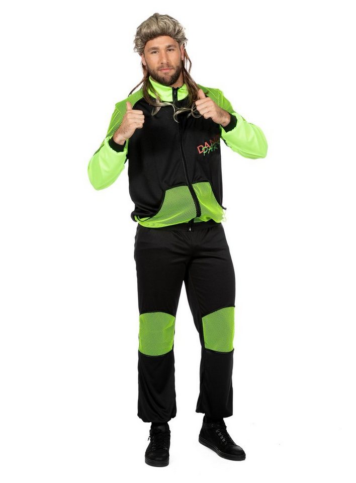 Metamorph Kostüm Raver Trainingsanzug neon-grün, Extrem sportlicher Look für die 80s Party oder den frühen 90er Rave Metamorph Kostüm Raver Trainingsanzug neon-grün, Extrem sportlicher Look für die 80s Party oder den frühen 90er Rave von Metamorph