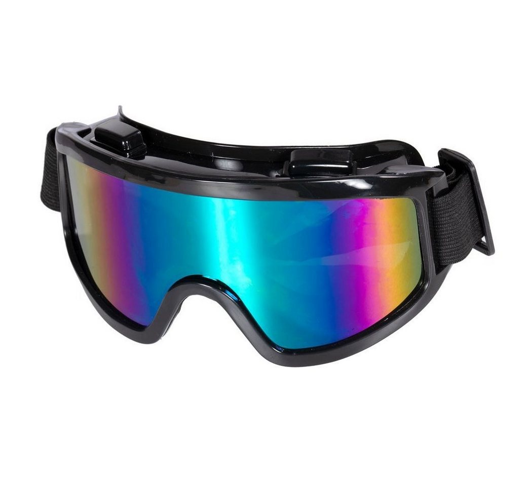Metamorph Kostüm Skibrille schwarz, Verspiegelte Schutzbrille für Skifahrer von Metamorph