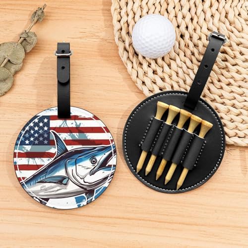 Golftasche, Motiv: Walfisch, amerikanische USA-Flagge, tragbar, Golf-Organizer, Tasche, Golf-Zubehör für Männer und Frauen von Mexpekil
