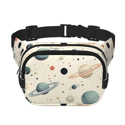 Mexpekil Bauchtasche Universe Planets Bauchtasche für Damen und Herren, wasserdicht, modisch, mit verstellbarem Riemen, Crossbody-Gürteltasche zum Laufen, Wandern, mehrfarbig, Einheitsgröße von Mexpekil