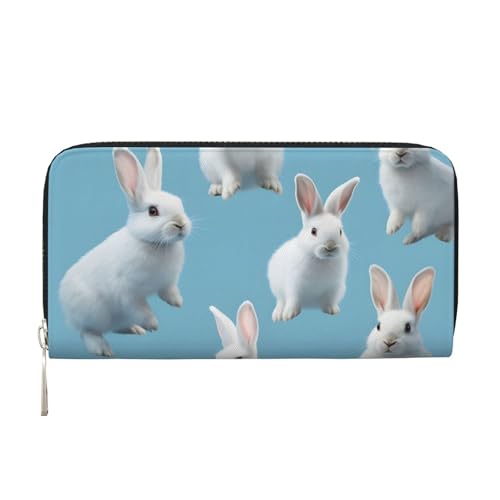 Mexpekil Damen-Geldbörse aus PU-Leder mit Münzfach, Reißverschluss, Handtasche, weißes Kaninchen, Geldbörsen für Frauen, Schwarz , Einheitsgröße, Modern Mexpekil Damen-Geldbörse aus PU-Leder mit Münzfach, Reißverschluss, Handtasche, weißes Kaninchen, Geldbörsen für Frauen, Schwarz , Einheitsgröße, Modern von Mexpekil