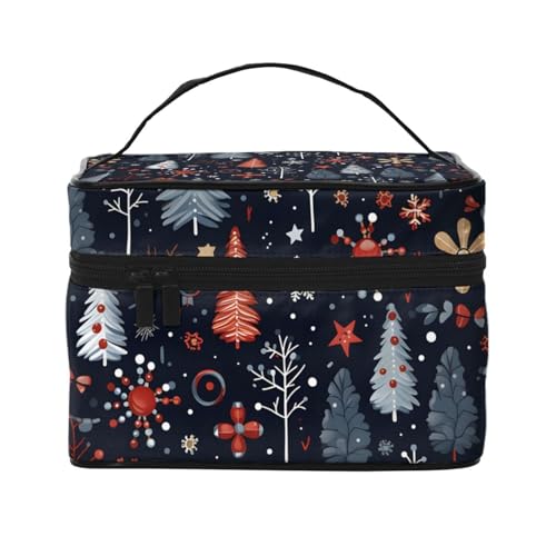 Mexpekil Make-up-Tasche, Reise-Kosmetiktasche, große Kapazität, Make-Up-Organizer, Aufbewahrungstasche, tragbare Kulturbeutel für Frauen und Mädchen, Weihnachtsbaumschmuck, Einheitsgröße von Mexpekil