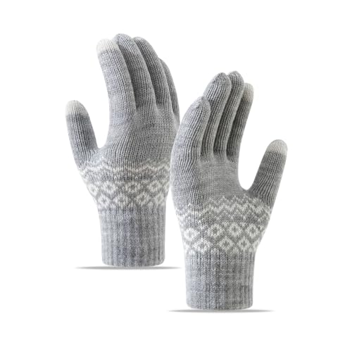 Mfhmom Frostfit - Thermo Handschuhe Herren Handschuhe Damen Touchscreen Winterhandschuhe Fahrrad Winterhandschuhe Fahrradhandschuhe Acryl Laufhandschuhe Laufen Radfahren Polyester Gloves von Mfhmom