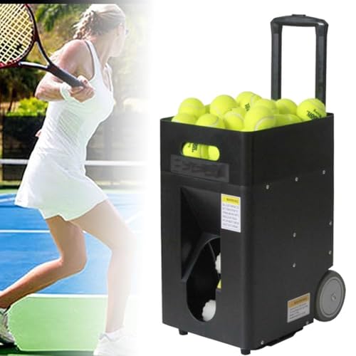 MiBoce Intelligente Tennisballmaschine, Tragbare Tennisballmaschine, 50 Bälle Kapazität, Mit Fernbedienung Und APP, 20–70° Verstellbarer Abwurfwinkel, Für Tennistraining, Wettkämpfe, Unterricht von MiBoce