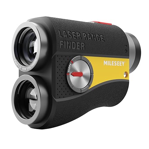 MilESEEY Golf-Entfernungsmesser mit roter und schwarzer Doppeloptik, Laser-Entfernungsmesser mit Slope-Schalter, 1.000 Yards Reichweite, Flaggenverriegelung mit Impulsvibration, 7,5° breites Sichtfeld MilESEEY Golf-Entfernungsmesser mit roter und schwarzer Doppeloptik, Laser-Entfernungsmesser mit Slope-Schalter, 1.000 Yards Reichweite, Flaggenverriegelung mit Impulsvibration, 7,5° breites Sichtfeld von MiLESEEY