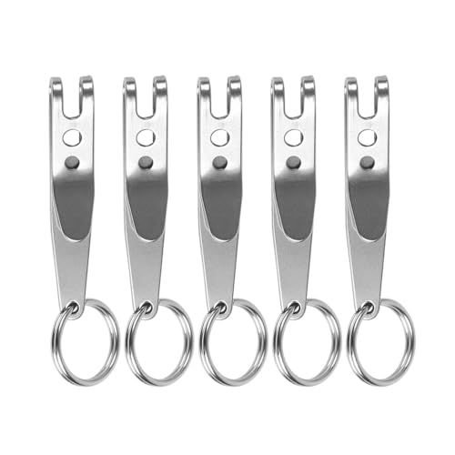 5 Stück Metall Karabiner Clip, Schlüsselanhänger Schnellschnalle, Edelstahl Gürtelclip, Taschenclip zum Aufhängen Schlüsselclip Karabiner von Schlüsseln Taschenlampen Werkzeugen 5 Stück Metall Karabiner Clip, Schlüsselanhänger Schnellschnalle, Edelstahl Gürtelclip, Taschenclip zum Aufhängen Schlüsselclip Karabiner von Schlüsseln Taschenlampen Werkzeugen von MiOYOOW