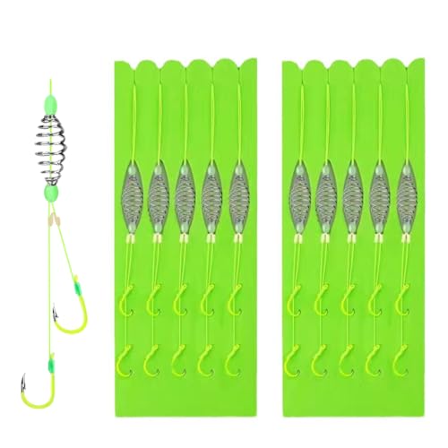 Angelhaken, 5/10 Stück Karpfenangel Köderhaken, Karpfenangeln Köder Haken Köder Falle Leuchthaken Angel Feeder Karpfenhaken mit Fluoreszierenden Haken für Graskarpfen, Döbel Angelhaken, 5/10 Stück Karpfenangel Köderhaken, Karpfenangeln Köder Haken Köder Falle Leuchthaken Angel Feeder Karpfenhaken mit Fluoreszierenden Haken für Graskarpfen, Döbel von MiOYOOW