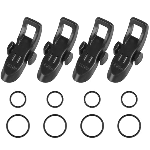 Angelhaken Halter, 4 Stück Angelruten Hakenhalter, Magnetische Angelhaken Keeper mit Gummiringen in 2 Größen für Salzwasser und Süßwasser Angelhaken Halter, 4 Stück Angelruten Hakenhalter, Magnetische Angelhaken Keeper mit Gummiringen in 2 Größen für Salzwasser und Süßwasser von MiOYOOW
