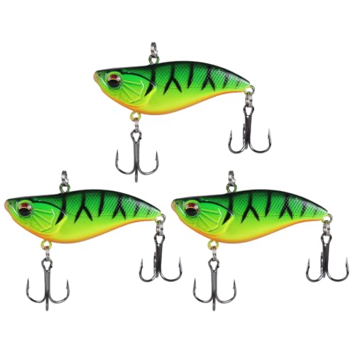 Angelköder, 3 Stück Swimbaits mit Widerhaken, Kurbelköder mit Klingenden Kugeln und Gegengewichten für Salzwasser Süßwasser Angelköder, 3 Stück Swimbaits mit Widerhaken, Kurbelköder mit Klingenden Kugeln und Gegengewichten für Salzwasser Süßwasser von MiOYOOW