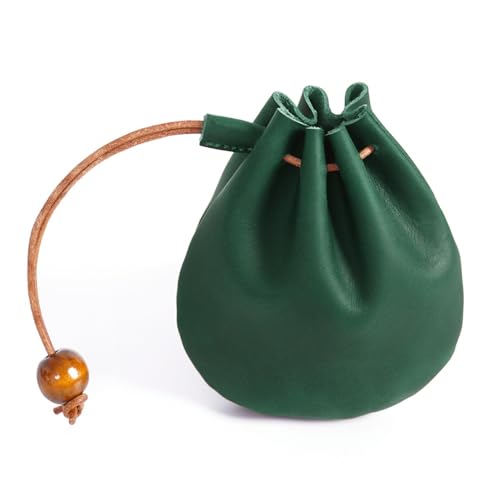 Geldbörse mit Kordelzug, Mini Mittelalter Schlüsselmappe,Leder Würfeltasche Münzbeutel mit Kordelzug für Männer Frauen Erwachsene Geldbörse mit Kordelzug, Mini Mittelalter Schlüsselmappe,Leder Würfeltasche Münzbeutel mit Kordelzug für Männer Frauen Erwachsene von MiOYOOW