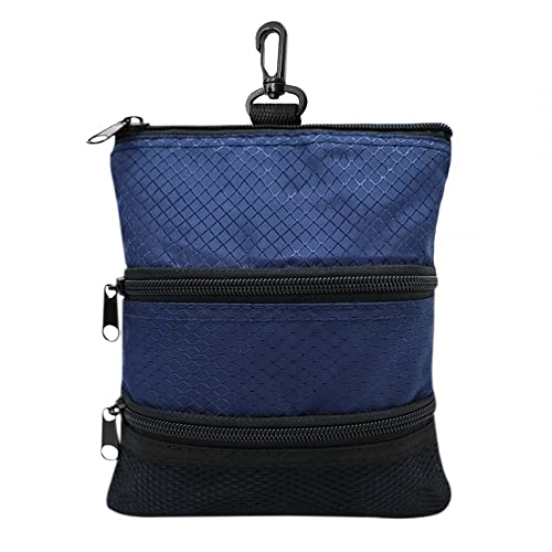 Golftasche, Tragbare Golftasche mit Reißverschluss, Golfball Organizer mit Kunststoffhaken und 3 Lagigem Reißverschluss für Herren und Damen Golftasche, Tragbare Golftasche mit Reißverschluss, Golfball Organizer mit Kunststoffhaken und 3 Lagigem Reißverschluss für Herren und Damen von MiOYOOW