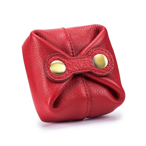 MiOYOOW Leder Münzbeutel, Münzbörse Klein Mini Geldbeutel Münz Organizer Beutel, Vintage Wechselgeldhalter mit Doppeltem Druckknopf für Damen und Herren MiOYOOW Leder Münzbeutel, Münzbörse Klein Mini Geldbeutel Münz Organizer Beutel, Vintage Wechselgeldhalter mit Doppeltem Druckknopf für Damen und Herren von MiOYOOW