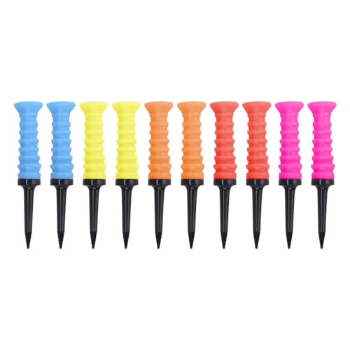 MiOYOOW 10 Stück Elastische Golf Tees, Golf Übungs Tee mit Geringem Widerstand, Leichtes, Wiederverwendbares Trainings Golf Tee für Das Golf Üben MiOYOOW 10 Stück Elastische Golf Tees, Golf Übungs Tee mit Geringem Widerstand, Leichtes, Wiederverwendbares Trainings Golf Tee für Das Golf Üben von MiOYOOW