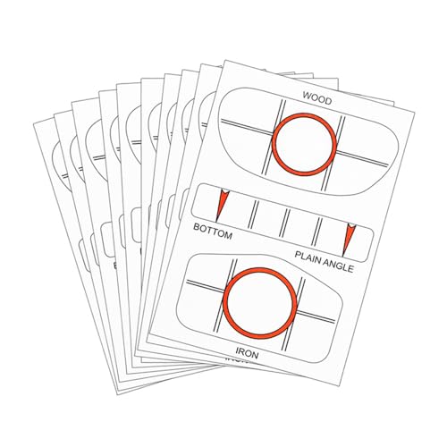 MiOYOOW 10 Stück Golf Impact Tape, Golf Aufprallband für Schlagfläche Golfschlägers Golf Schwungtrainer Trainingshilfen für Hölzer Eisen und Putter MiOYOOW 10 Stück Golf Impact Tape, Golf Aufprallband für Schlagfläche Golfschlägers Golf Schwungtrainer Trainingshilfen für Hölzer Eisen und Putter von MiOYOOW