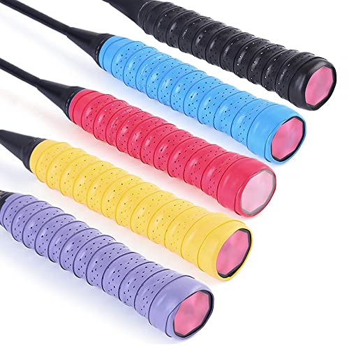 MiOYOOW 5PCS Schläger Griffband Griffband Tennisschläger Angelrute Grip Tape Griffband rutschfestes atmungsaktives Badmintonschläger Griffholster für Tennis Badminton Squashschläger Angelrute von MiOYOOW