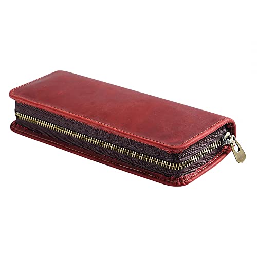 MiOYOOW Federmäppchen Leder, Vintage Stiftetasche mit Reißverschluss Große Kapazität Federtaschen für Schule Arbeit Büro MiOYOOW Federmäppchen Leder, Vintage Stiftetasche mit Reißverschluss Große Kapazität Federtaschen für Schule Arbeit Büro von MiOYOOW