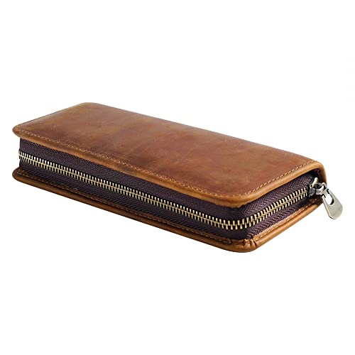 MiOYOOW Federmäppchen Leder, Vintage Stiftetasche mit Reißverschluss Große Kapazität Federtaschen für Schule Arbeit Büro MiOYOOW Federmäppchen Leder, Vintage Stiftetasche mit Reißverschluss Große Kapazität Federtaschen für Schule Arbeit Büro von MiOYOOW