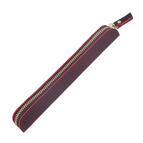 MiOYOOW Leder-Federmäppchen Stiftetui aus Leder Retro-Stiftschutzhülle tragbare Stifthülle mit Reißverschluss Soft Pen Schutzhüllenabdeckung für Stifte Füllfederhalter Bleistifte MiOYOOW Leder-Federmäppchen Stiftetui aus Leder Retro-Stiftschutzhülle tragbare Stifthülle mit Reißverschluss Soft Pen Schutzhüllenabdeckung für Stifte Füllfederhalter Bleistifte von MiOYOOW