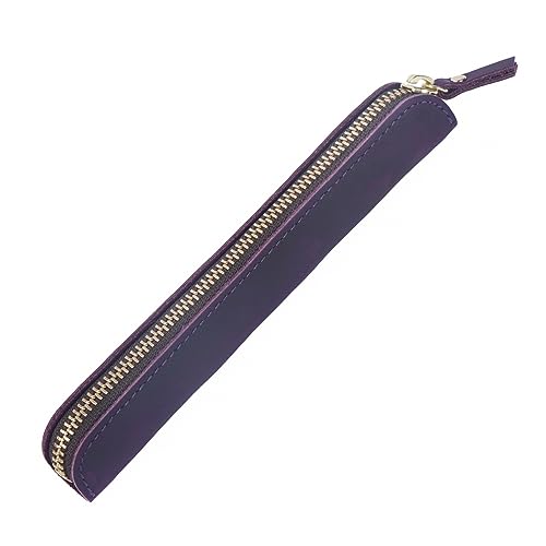 MiOYOOW Leder-Federmäppchen Stiftetui aus Leder Retro-Stiftschutzhülle tragbare Stifthülle mit Reißverschluss Soft Pen Schutzhüllenabdeckung für Stifte Füllfederhalter Bleistifte MiOYOOW Leder-Federmäppchen Stiftetui aus Leder Retro-Stiftschutzhülle tragbare Stifthülle mit Reißverschluss Soft Pen Schutzhüllenabdeckung für Stifte Füllfederhalter Bleistifte von MiOYOOW