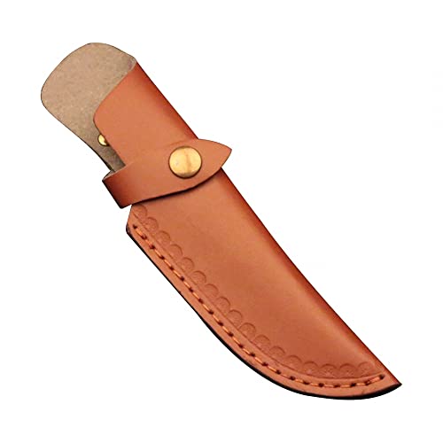 MiOYOOW Leder Messerholster, Lederhalter, Lederscheide, tragbare Selbstverteidigungs Messerscheide, Kassetten Design, Messer Lederhülle für Outdoor Camping Grillen von MiOYOOW