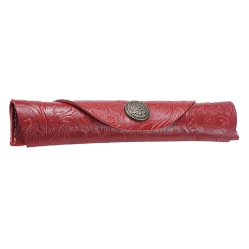 MiOYOOW Leder Stifttasche, Lederetui Stiftetui Vintage Stifthalter Füllfederhalter Tasche Handgemachte Brunnen Stiftetui für Schule Büro Alltag MiOYOOW Leder Stifttasche, Lederetui Stiftetui Vintage Stifthalter Füllfederhalter Tasche Handgemachte Brunnen Stiftetui für Schule Büro Alltag von MiOYOOW