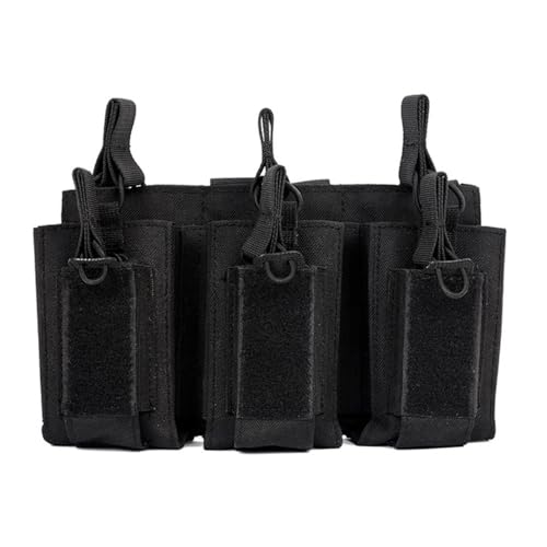 Magazintasche, Magazine Pouch Triple Magazine Holster mit verstellbaren Bungee Straps für M4 M14 M1911 Magazine von MiOYOOW