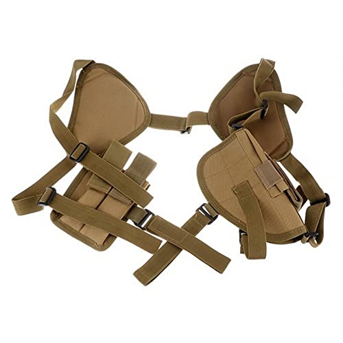 Schulterholster vertikaler Schulterholster mit doppelten Magazintaschen Verstellbarer Pistolenholster von MiOYOOW