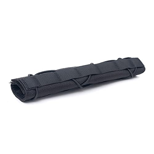 Schalldämpferabdeckung Suppressor Cover Airsoft Military einstellbare Schalldämpferabdeckung mit Molle-System für Touring Climbing Hunting Shooting (8,66 '' * 5,51 '') von MiOYOOW