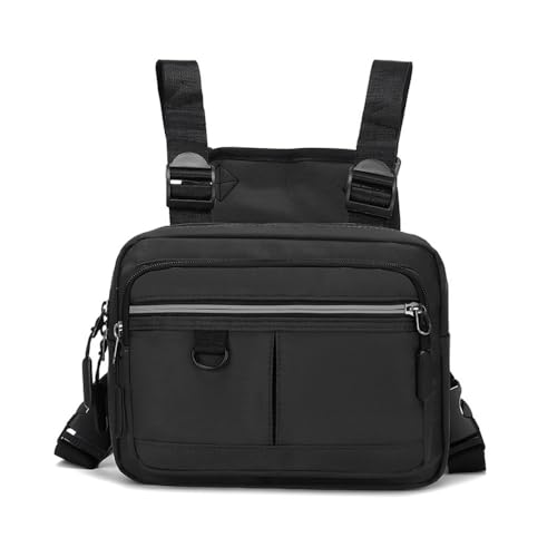 Sport Brusttasche, Utility Chest Bag, Laufweste Tasche mit Integriertem Handyhalter und Zusätzlichem Stauraum für Workouts, Radfahren, Training, Wandern von MiOYOOW