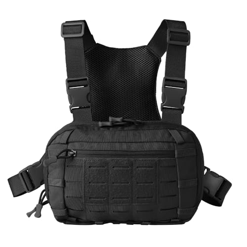 Taktische Brusttasche, Verstellbare Radio Harness Tasche mit CCW-Fach, Schnell Zerlegbare Molle Westen Rig Tasche für die Jagd Beim Laufen Taktische Brusttasche, Verstellbare Radio Harness Tasche mit CCW-Fach, Schnell Zerlegbare Molle Westen Rig Tasche für die Jagd Beim Laufen von MiOYOOW