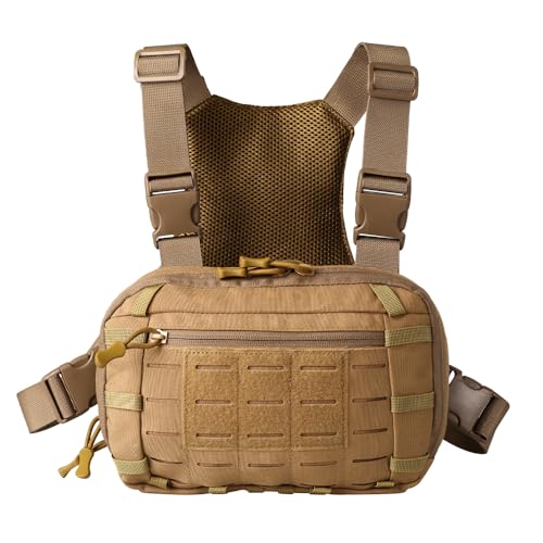 Taktische Brusttasche, Verstellbare Radio Harness Tasche mit CCW-Fach, Schnell Zerlegbare Molle Westen Rig Tasche für die Jagd Beim Laufen Taktische Brusttasche, Verstellbare Radio Harness Tasche mit CCW-Fach, Schnell Zerlegbare Molle Westen Rig Tasche für die Jagd Beim Laufen von MiOYOOW