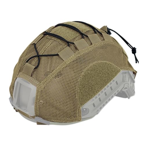 Taktischer Helmbezug, Taktischer Helmbezüge, Atmungsaktives Jagd Helmabdeckung mit Klettverschluss + Nylonschlaufen + Gummiseil für den Helm Taktischer Helmbezug, Taktischer Helmbezüge, Atmungsaktives Jagd Helmabdeckung mit Klettverschluss + Nylonschlaufen + Gummiseil für den Helm von MiOYOOW