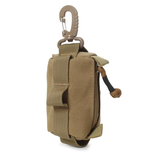 Utility EDC Tasche, Taktische Schlüsselanhänger Geldbörse, Molle Tasche, Kompaktes Zubehör mit Karabiner für Sport Wandern Camping Utility EDC Tasche, Taktische Schlüsselanhänger Geldbörse, Molle Tasche, Kompaktes Zubehör mit Karabiner für Sport Wandern Camping von MiOYOOW