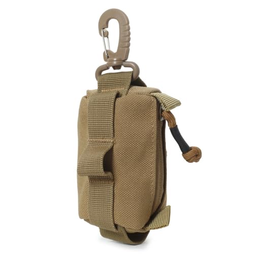 Utility EDC Tasche, Taktische Schlüsselanhänger Geldbörse, Molle Tasche, Kompaktes Zubehör mit Karabiner für Sport Wandern Camping von MiOYOOW