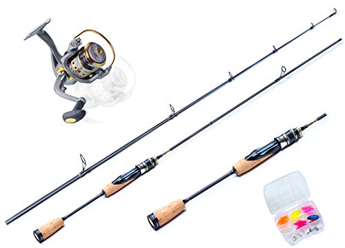 Ultralight Angelset Ready for Fishing ! 180cm UL-Carbonrute + Angelrolle Expert500 mit Schnur + Köderset. Spinnrute - Steckrute 2-teilig - extrem biegsam Ultralight Angelset Ready for Fishing ! 180cm UL-Carbonrute + Angelrolle Expert500 mit Schnur + Köderset. Spinnrute - Steckrute 2-teilig - extrem biegsam von MiRoeFishing