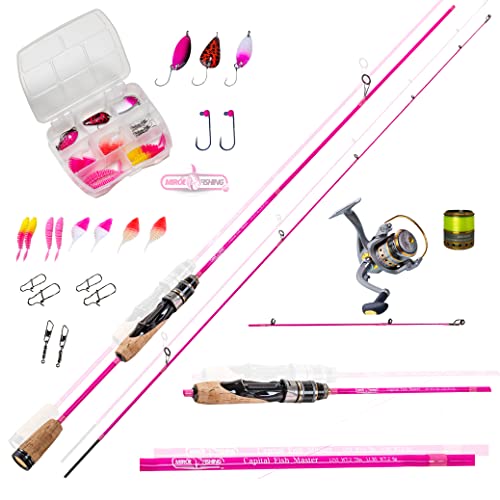 UL Forellenset Angelset Pink Edition. Sofort einsatzbereit ! 180cm UL Rute Girl Angelrolle Expert500 I Schnur I Köderset I Spinnrute - Steckrute 2-teilig UL Forellenset Angelset Pink Edition. Sofort einsatzbereit ! 180cm UL Rute Girl Angelrolle Expert500 I Schnur I Köderset I Spinnrute - Steckrute 2-teilig von MiRoeFishing