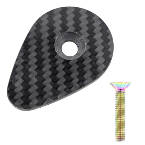 Miaelle Vielseitige Karbonfaser-Headset-Oberkappe, einfach zu installieren, Vorbaukappe mit Schrauben für F12-Fahrräder, Lenker-Reparaturteil, Stahlschraube von Miaelle