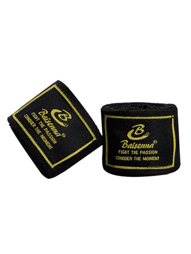 Miaeowve Kinder Erwachsene Innenhandschuhe Boxen MMA Muay Thai Training Elastisch Boxbandagen 1.5M / 2.5M Lang Handgelenkbandagen Kampfsport Sparring Schwarz S von Miaeowve