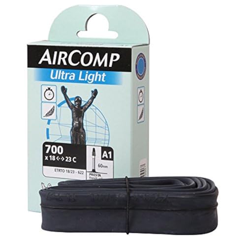 Michelin Schlauch A1 Aircomp Ultra 27/28" Presta 60 Fahrradschlauch, schwarz, 18/23-622 Michelin Schlauch A1 Aircomp Ultra 27/28" Presta 60 Fahrradschlauch, schwarz, 18/23-622 von MICHELIN