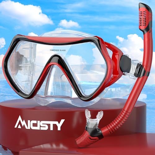 Schnorchelset Erwachsene,Schnorcheln Set-Erwachsene Taucherbrille 180° Panorama Anti-Fog Schwimmbrille Tempered Glas Tauchgerät Maske Verstellbares Silikonband für Schnorcheln Schwimmen Schnorchelset Erwachsene,Schnorcheln Set-Erwachsene Taucherbrille 180° Panorama Anti-Fog Schwimmbrille Tempered Glas Tauchgerät Maske Verstellbares Silikonband für Schnorcheln Schwimmen von Micisty