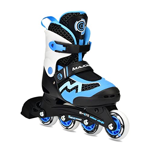 Micro Mobility Majority Blue Kinder Rollerskates aus Polypropylen in der Farbe Blau-Weiß-Schwarz, Größe: 27-30, MIS0007 von MICRO