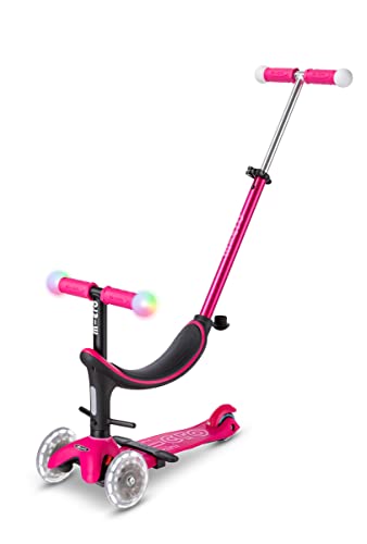 Micro Mobility micro mini2grow Deluxe Magic 4 in 1 mit LED Rollen, Schubstange, Laufrad Scooter, ab 12 Monaten in der Farbe Rose, MMD359 Micro Mobility micro mini2grow Deluxe Magic 4 in 1 mit LED Rollen, Schubstange, Laufrad Scooter, ab 12 Monaten in der Farbe Rose, MMD359 von MICRO