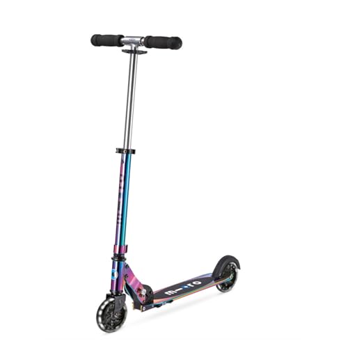 micro Sprite LED Kinder Kinderscooter | Cityroller mit LED-Rollen | klappbar und Lenker höhenverstellbar | ab 5 J. | Tretroller Farbe neochrome von MICRO