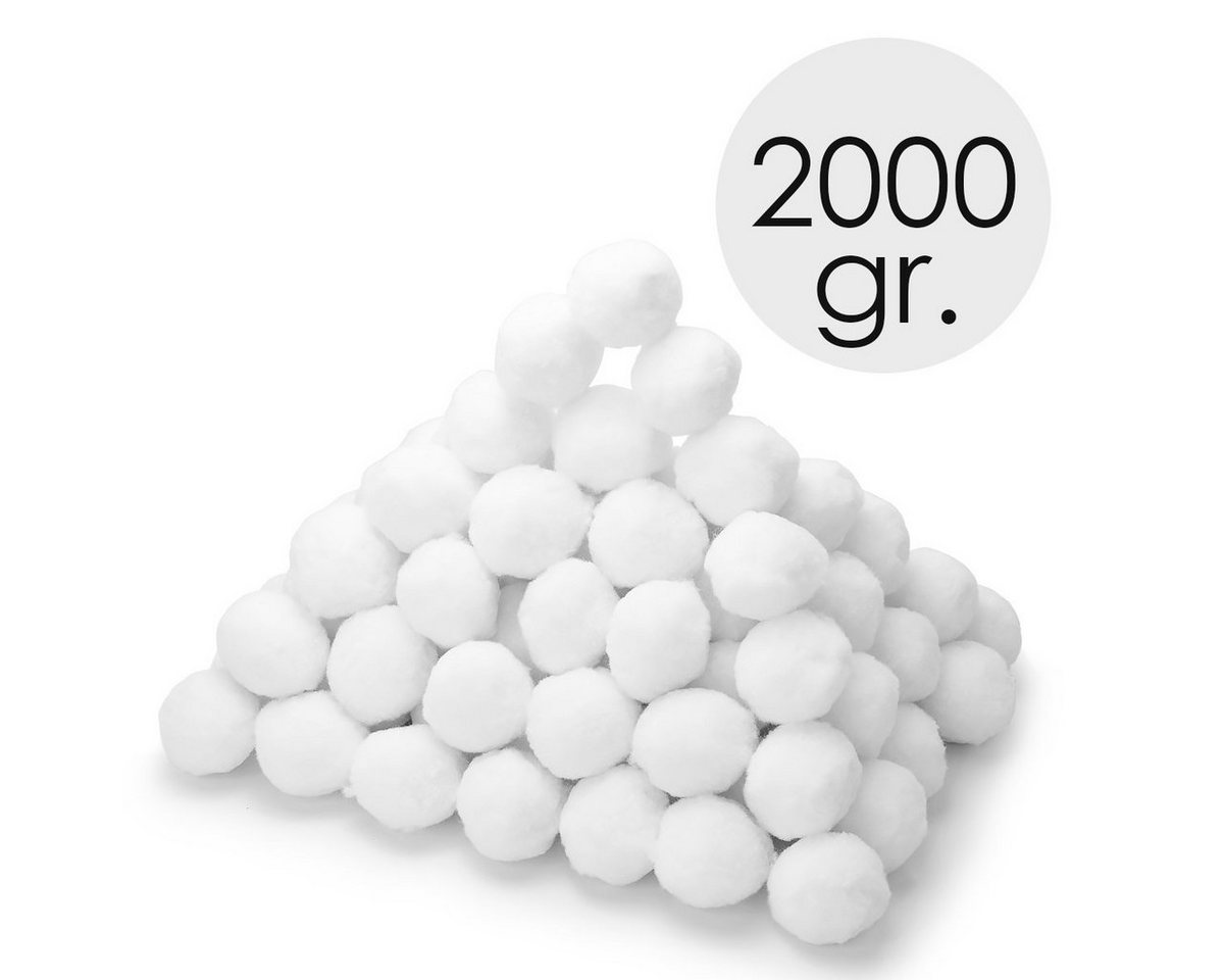 MidGard Pool-Filterkartusche Filter Balls, 2000g Filterbälle für Poolpumpe ersetzen 72kg Filtersand, 2000 g Filterbälle ersetzen 72 kg Filtersand für Sandfilteranlagen von MidGard