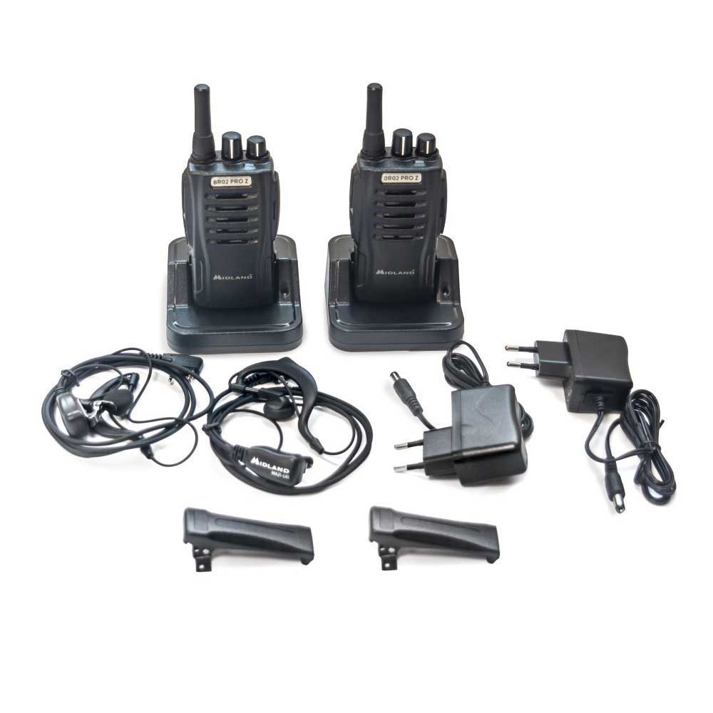 Midland Br02 Pro Z Walkie Talkie 2 Units Schwarz Midland Br02 Pro Z Walkie Talkie 2 Units Schwarz von Midland