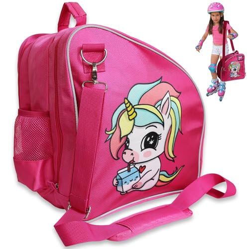 Rollschuhtasche Mädchen | Inliner und Rollschuhe | Robuster und Verstellbarer Rucksack | Geräumige Taschen und Atmungsaktiv | Buntes und Reflektierendes Design Rollschuhtasche Mädchen | Inliner und Rollschuhe | Robuster und Verstellbarer Rucksack | Geräumige Taschen und Atmungsaktiv | Buntes und Reflektierendes Design von Midodi