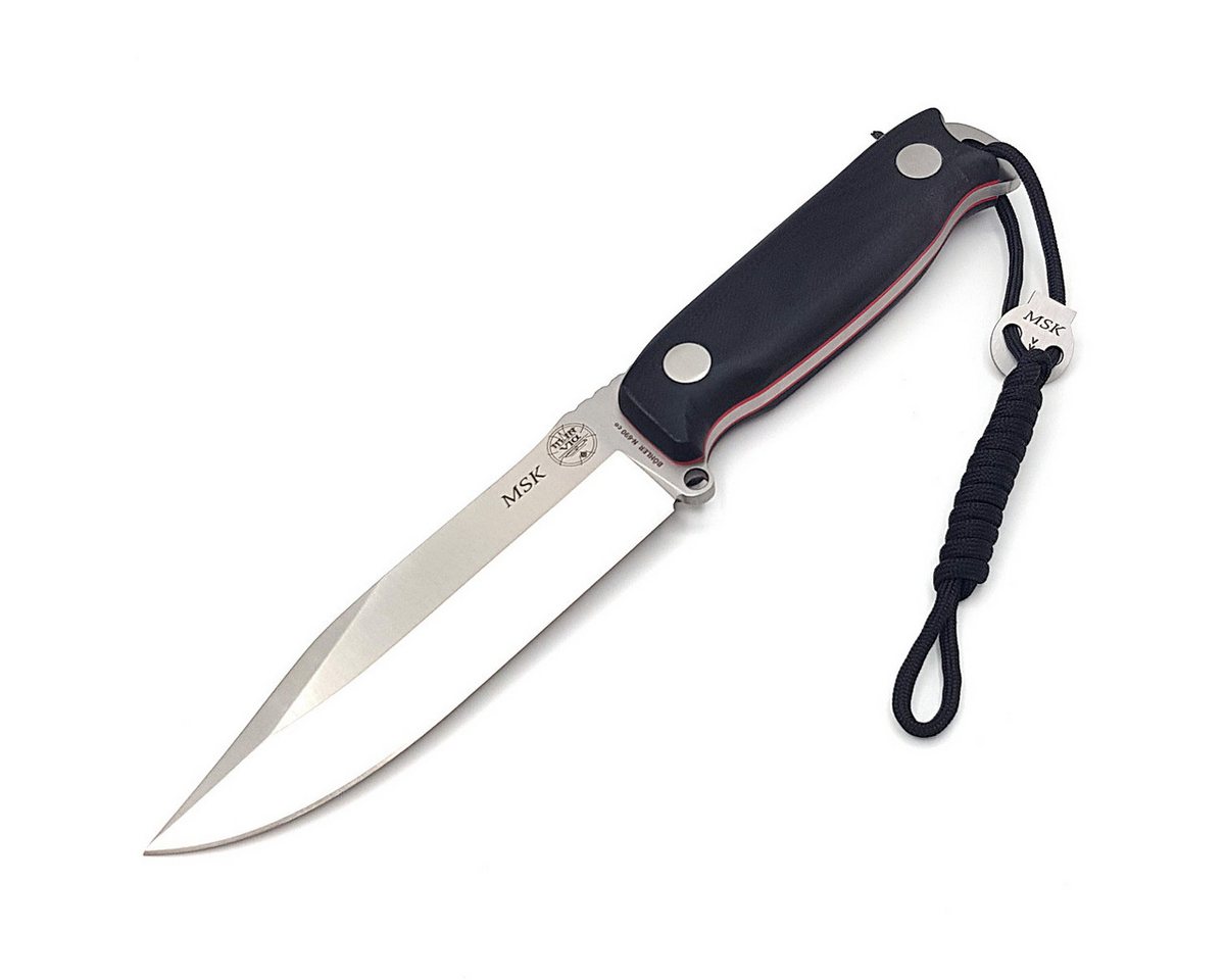 Miguel Nieto Survival Knife MSK Survivalmesser Fulltang Outdoormesser G10, Survival Kit, Diamantschärfer von Miguel Nieto